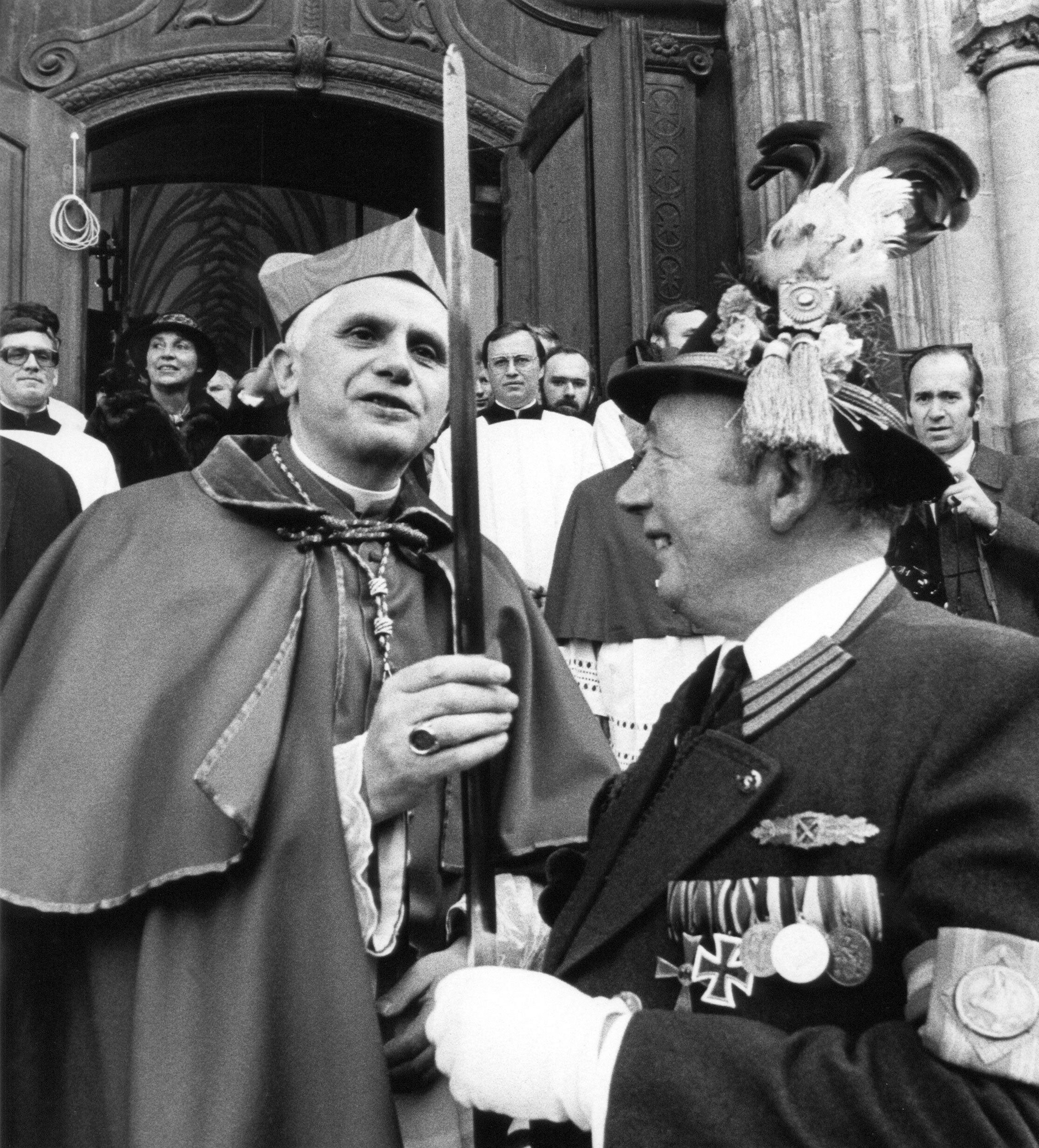 Photo from February 28, 1982, showing Cardinal Joseph Ratzinger at a public event.  AP