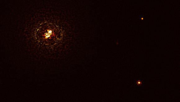 Esta imagen muestra el planeta que orbita el sistema b Centauri. (Foto de ESO / Janson et al.)