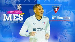 Paolo Guerrero es elegido jugador del mes en la liga ecuatoriana