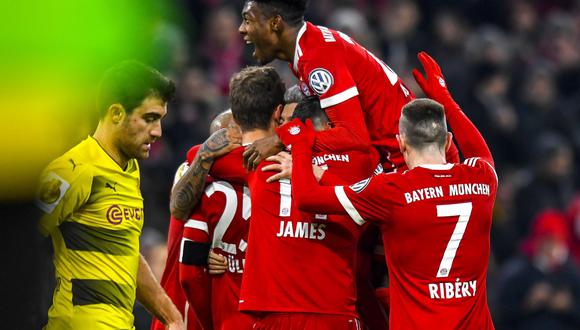 Bayern Múnich ganó 2-1 a Borussia Dortmund en Copa de Alemania. (Foto: AFP)