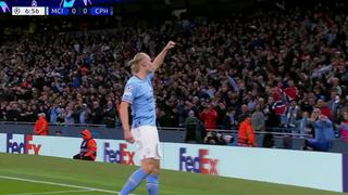 Erling Haaland y su derechazo para anotar el primer gol del Manchester City vs. Copenhague | VIDEO