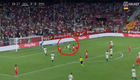 Real Madrid vs. Sevilla: el gol de Ben Yedder para el 3-0 ante el equipo de Lopetegui. (Foto: captura)