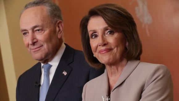La presidenta de la Cámara de Representantes de Estados Unidos, Nancy Pelosi, y el líder de la minoría demócrata en el Senado, Chuck Schumer, son miembros de la Banda de los 8. (Foto: AFP)