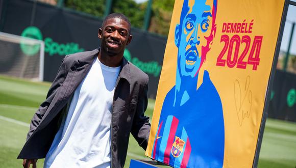 Ousmane Dembelé renovó con FC Barcelona hasta el 2024. (Foto: Twitter FC Barcelona)
