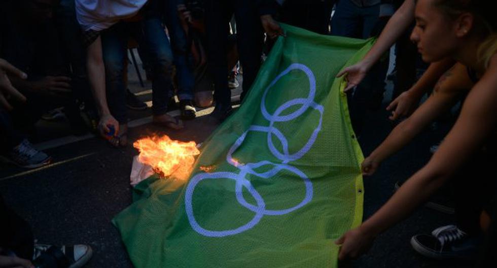 En Sao Paulo se llevó a cabo una protesta contra los Juegos Olímpicos. (Foto: EFE)