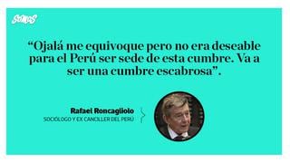 Esto opina Rafael Roncagliolo sobre Maduro y la Cumbre