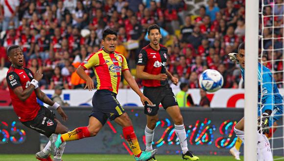 Irven Ávila fue el encargado de anotar el primer gol de Monarcas Morelia ante Atlas por la Liga MX. La asistencia fue de su compatriota Ray Sandoval. (Foto: Twitter)