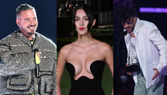 J Balvin, Olivia Rodrigo y Bad Bunny entre los nominados a los Grammy 2022. (Foto: composición con imágenes deAFP)