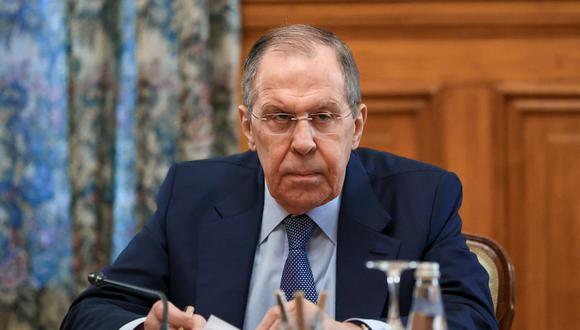 El ministro de Relaciones Exteriores de Rusia, Sergei Lavrov, dijo que la campaña militar en Ucrania continuará hasta el final. (HANDOUT / RUSSIAN FOREIGN MINISTRY / AFP).