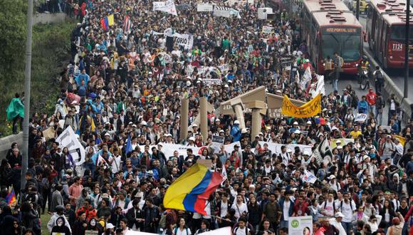 Un paro nacional está convocado para este 21 de noviembre en Colombia. (Foto: "El Tiempo", GDA).