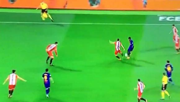 Ousmane Dembélé volvió al once titular de Barcelona en la goleada frente a Girona. Pese a no marcar, fue protagonista de una jugada que se ha hecho viral en Facebook. (Foto: captura)