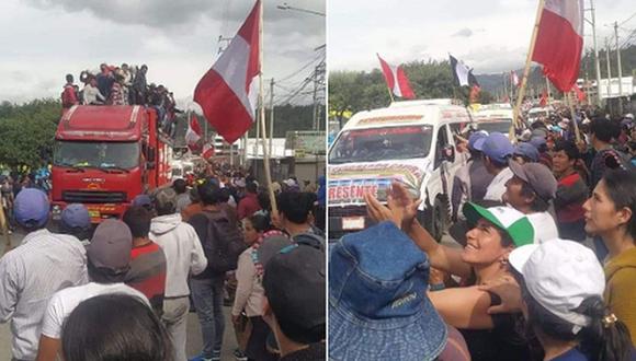 La caravana partió el domingo desde Andahuaylas y se estima que en la próximas horas llegará a Lima | Foto: @JuanCar35554768