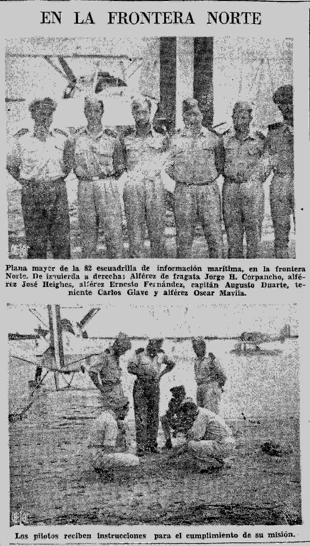 Lima, 4 de setiembre de 1941. Soldados peruanos en la frontera norte. Algunos de ellos formaron parte del documental 'Alerta en la frontera'. (Foto: GEC Archivo Histórico)   