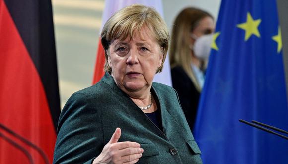 La canciller saliente de Alemania Angela Merkel. (JOHN MACDOUGALL / POOL / AFP).