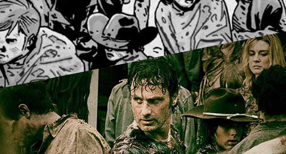 El cómic y la serie de 'The Walking Dead' en una imagen (Foto: Image Comics / AMC)