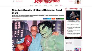 Stan Lee: así informó la prensa internacional la muerte del icónico creador