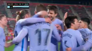 A poco de terminar el primer tiempo: Luuk de Jong anotó el 1-0 del Barcelona vs. Mallorca | VIDEO
