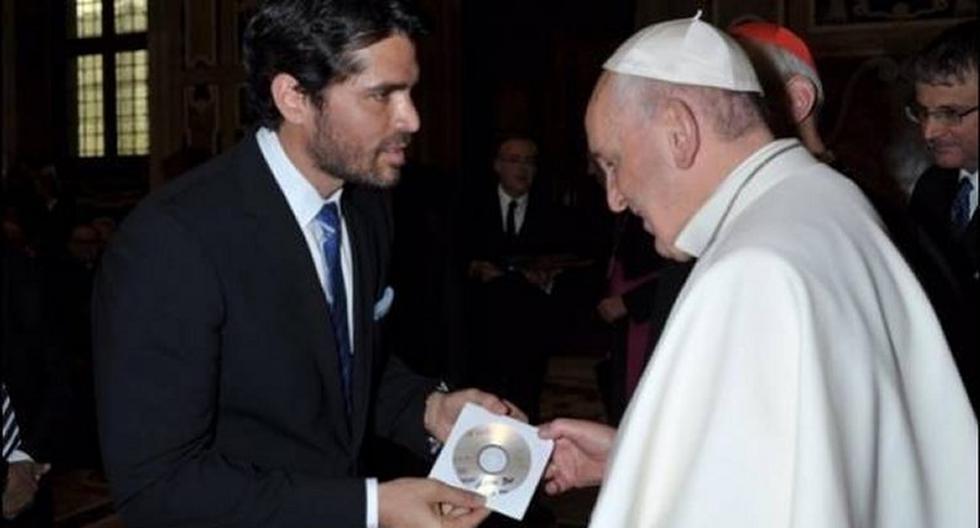 Eduardo Verástegui y el Papa Francisco. (Foto: Twitter)