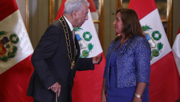 El Premio Nobel de Literatura Mario Vargas Llosa defendió la gestión de la presidenta Dina Boluarte. (Foto: jorge.cerdan / @photo.)gec