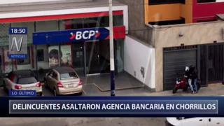 Chorrillos: roban agencia bancaria cerca de estación del Metropolitano | VIDEO