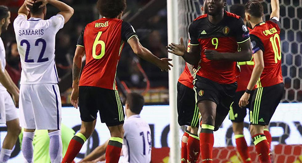 Bélgica igualó con Grecia 1-1 si continua en la punta del grupo H de las Eliminatorias Rusia 2018. (Foto: Getty Images)