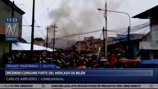 Iquitos: incendio consume parte del mercado de Belén