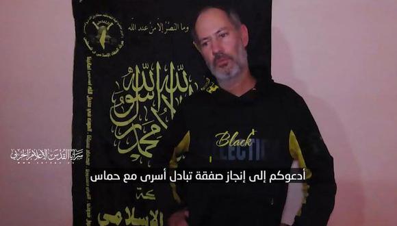 El israelí Elad Katzir es rehén de la Yihad Islámica en Gaza. (Captura de video).
