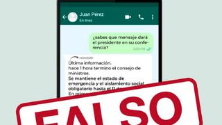 Ejecutivo desmiente mensaje que circula en redes sobre la ampliación del estado de emergencia