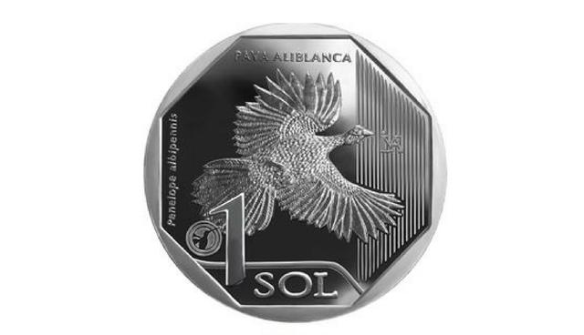 Moneda alusiva a la pava aliblanca