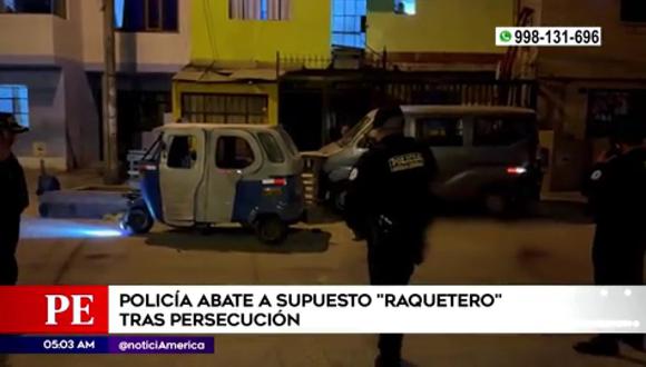 Policía Nacional abate a supuesto ladrón en SJL. (Foto: América Noticias)