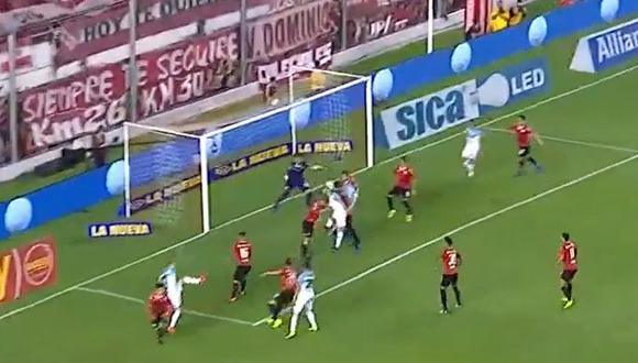 Racing vs. Independiente EN VIVO: Alejandro Donatti marcó 1-0 en clásico con potente cabezazo | VIDEO. (Foto: Captura de pantalla)