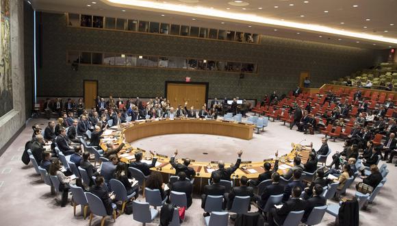 Fotografía cedida por Naciones Unidas, del pleno del Consejo de Seguridad, el viernes 22 de diciembre de 2017, en la sede del organismo en Nueva York (EE.UU.). EFE