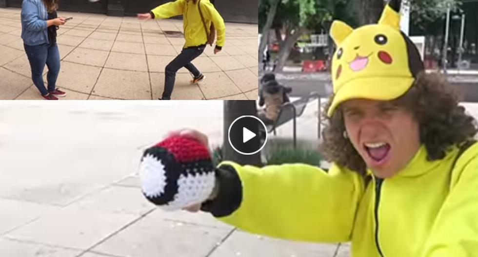 Tal como se ve en YouTube, una persona se unió a la \'fiebre\' de Pokémon GO en México lanzando pokebolas a todo el mundo. (Foto: captura)