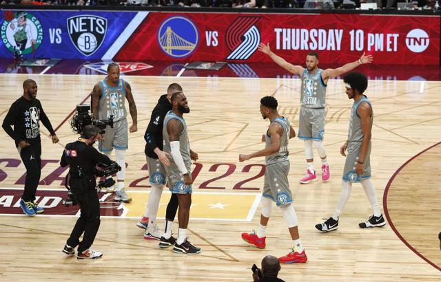 Team LeBron venció al Team Durant en el NBA All Star Game 2022. (Foto: AFP)