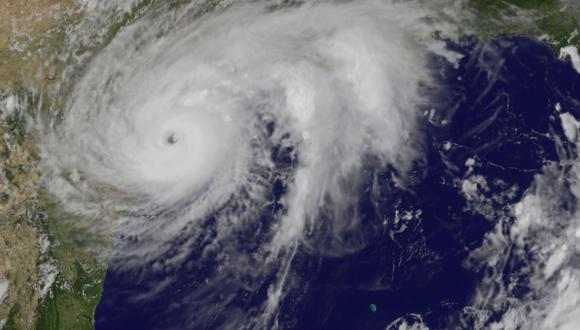 Imagen satelital del huracán Harvey. (AP)