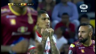 Internacional vs. Tolima: Paolo Guerrero estuvo cerca del 1-0 con fenomenal cabezazo | VIDEO