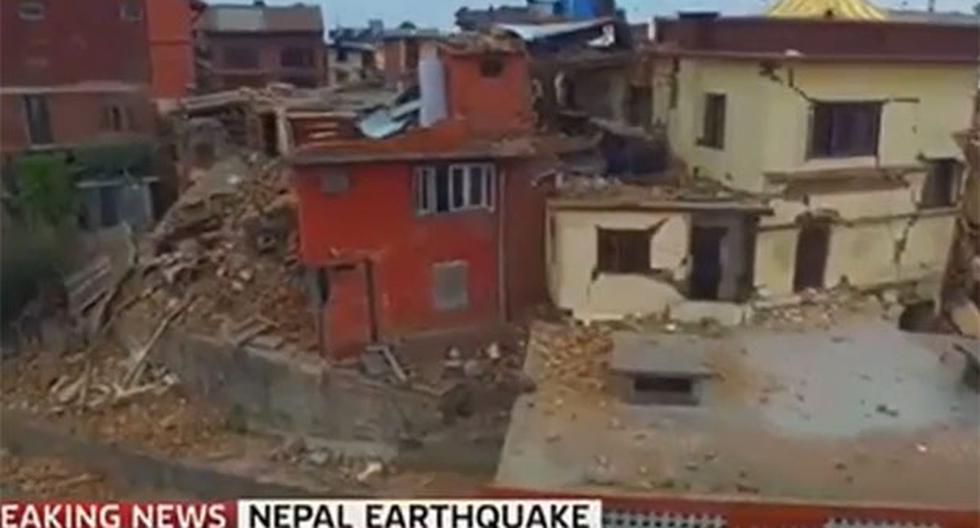 La destrucción en Nepal vista desde un drone. (Foto: YouTube)