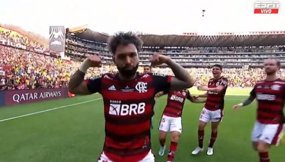 Gol de 'Gabigol' para el 1-0 de Flamengo vs. Paranaense en la final de Copa Libertadores. (Captura: ESPN)