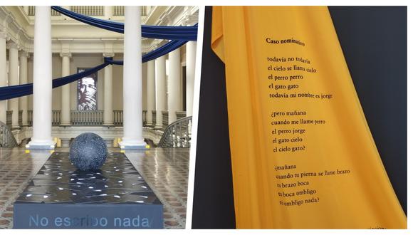 Dos vistazos de la exposición "Todavía mi nombre es Jorge", en homenaje al centenario de Jorge Eduardo Eielson, que se puede ver en la Casa de la Literatura Peruana. (Fotos: Rodrigo Vera Cubas)