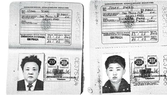 Los dos pasaportes, que tienen una vigencia de 10 años, llevan las fotos de Kim Jong-il y de su hijo Kim Jong-un. Llevan un sello que dice "Embajada de Brasil en Praga" con fecha de emisión del 26 de febrero de 1996. (Reuters).