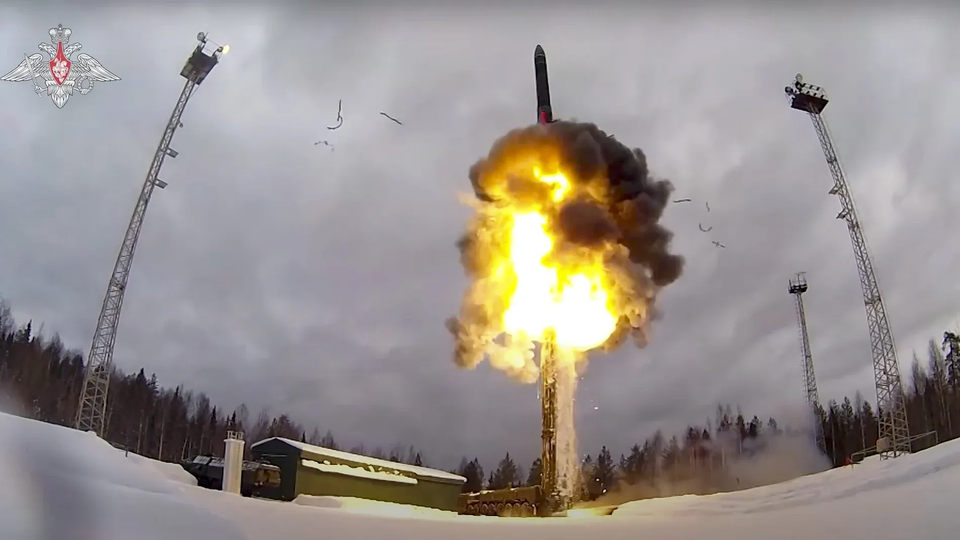 The launch of an intercontinental ballistic missile from Russia that could be armed with nuclear weapons.  (Photo: AP).