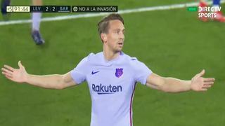 En los minutos finales: Luuk de Jong marcó el 3-2 de Barcelona sobre Levante