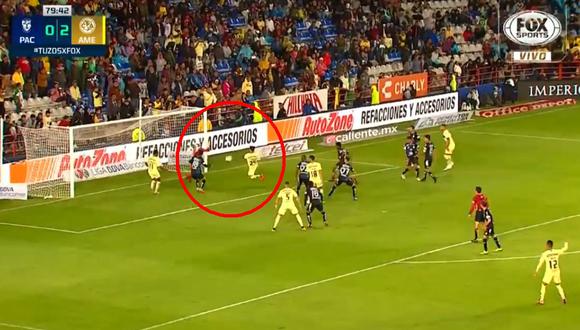 América vs. Pachuca: el gol de Oribe Peralta para el 3-0 en la Liga MX. (Foto: captura)