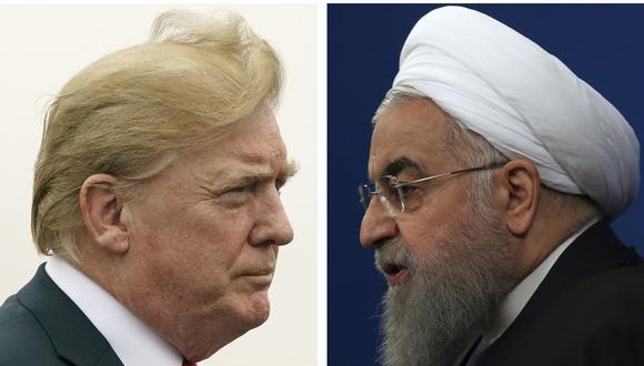 El presidente de Estados Unidos, Donald Trump, y su homólogo de Irán Hassan Rouhani. (AP).