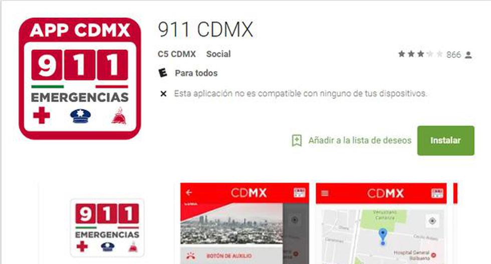 El lanzamiento de 911 CDMX se da luego del violento terremoto que dejó 369 muertos en México. (Foto: Captura)