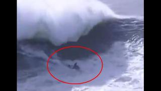 Surfista portugués sufrió escalofriante accidente al ser tragado por ola de 20 metros en torneo mundial | VIDEO