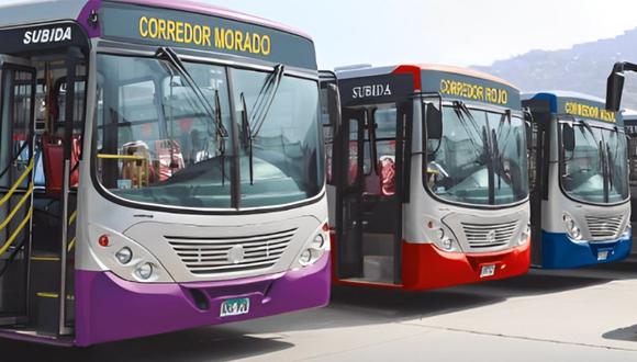 Corredores Morado y Rojo paralizarían sus servicios el próximo 11 de marzo. (Foto: Agencias)