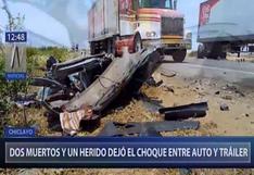Lambayeque: 2 muertos deja violento choque entre un auto y un camión 