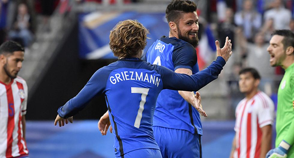 Francia no se apiadó de Paraguay y le aplicó una goleada de 5 a 0 (Foto: EFE)