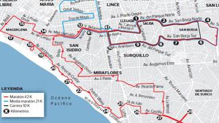 MAPA: el tránsito es restringido en 6 distritos de Lima por maratón